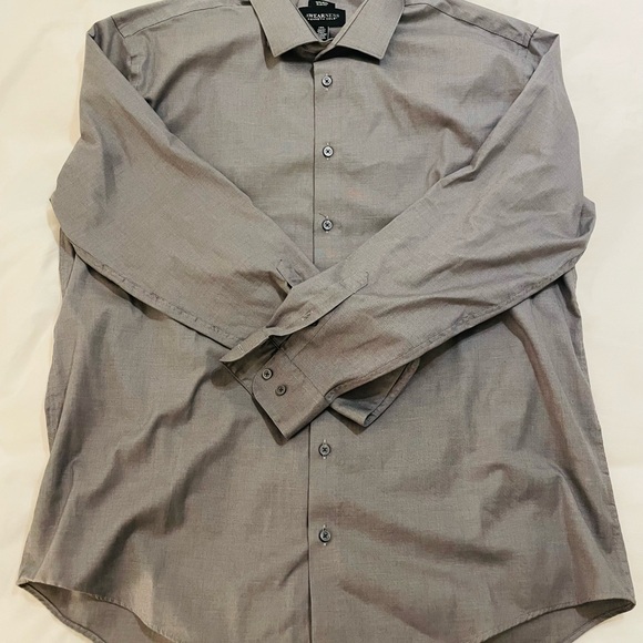 Kenneth Cole Men's Gray Dress Shirt - Picture 2 of 5